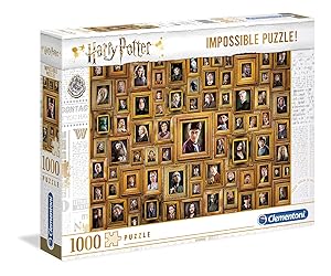 Clementoni 61881 Impossible Puzzle Harry Potter – Puzzle 1000 Teile ab 9 Jahren, Erwachsenenpuzzle mit Wimmelbild, herausforderndes Geschicklichkeitsspiel für die ganze Familie