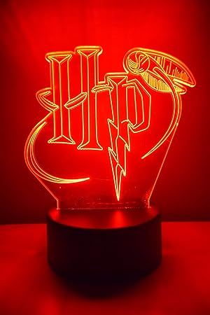 Harry Potter 3D-LED-Illusions-Lampe, Nachtlicht, Nachtlicht, Farbwechsel, Touch-Schalter, Schreibtisch-Dekoration, Fernbedienung
