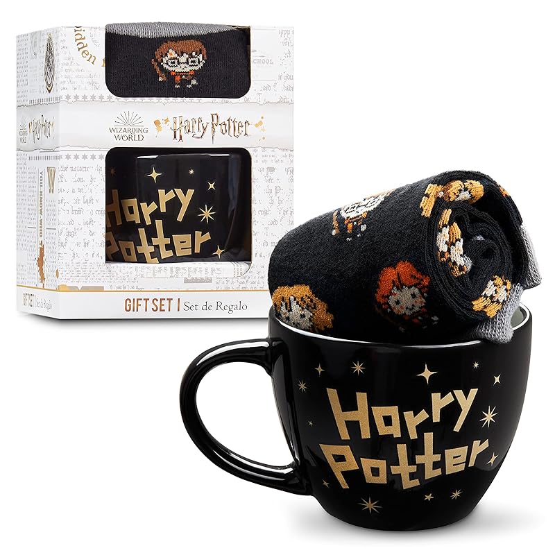 Harry Potter Kaffeebecher und Socken Geschenke Set